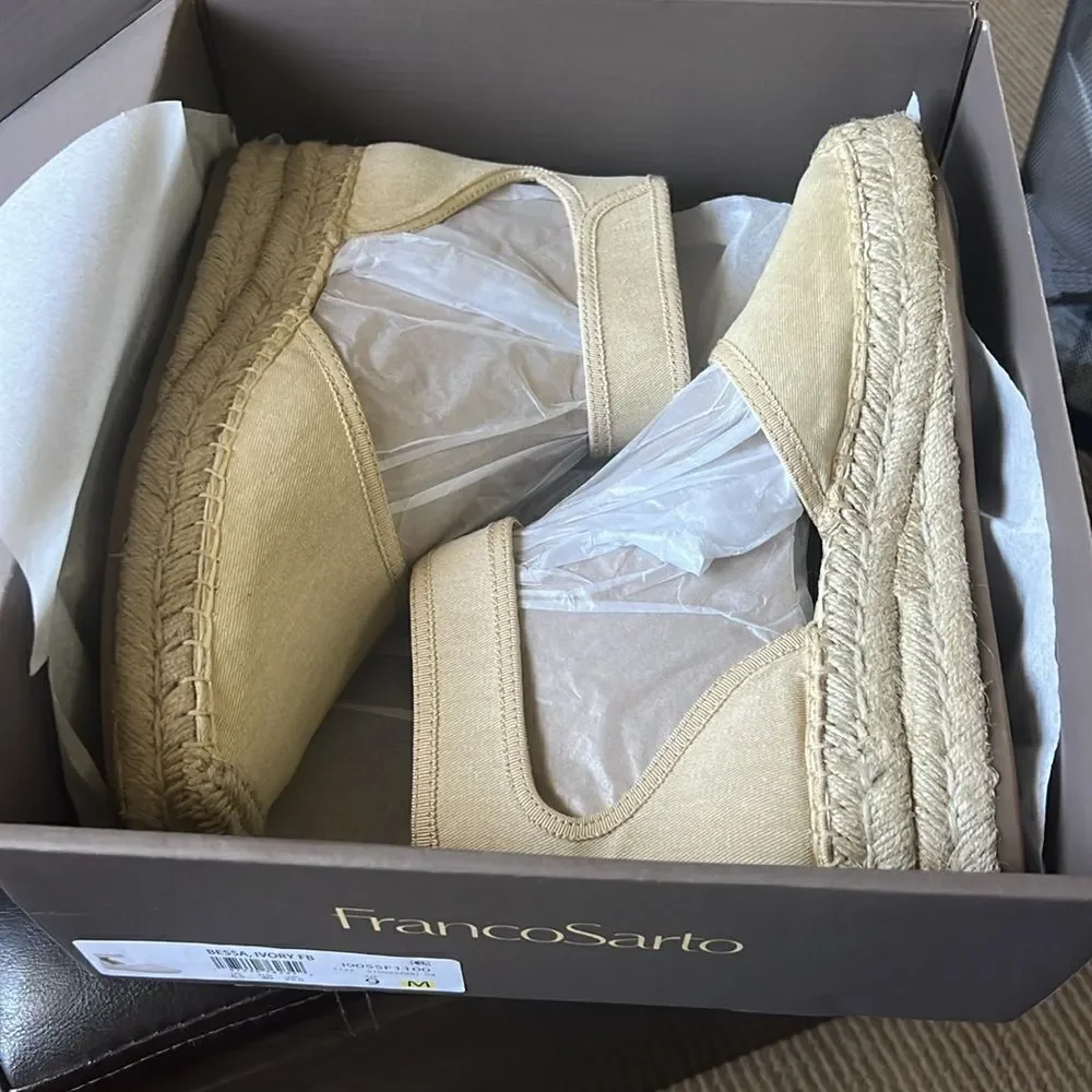 New Franco sartorial platform espadrilles beige 9